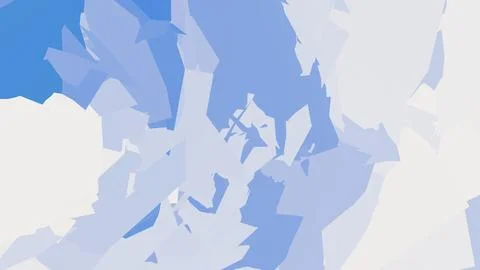 Abstract 3D render of chaotic shapes and random futuristic structures  Illustrazione stock