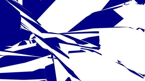 Abstract 3D render of chaotic shapes and random futuristic structures  Illustrazione stock