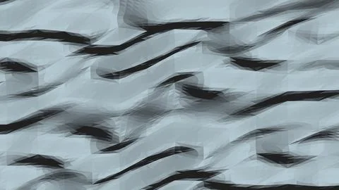 Abstract 3D render of chaotic shapes and random futuristic structures  Illustrazione stock