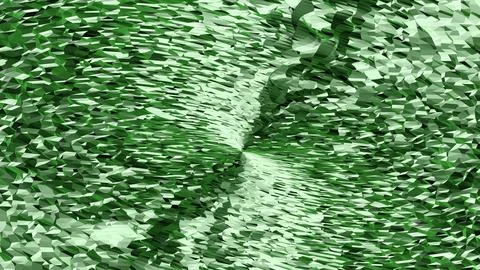 Abstract 3D render of chaotic shapes and random futuristic structures  Illustrazione stock