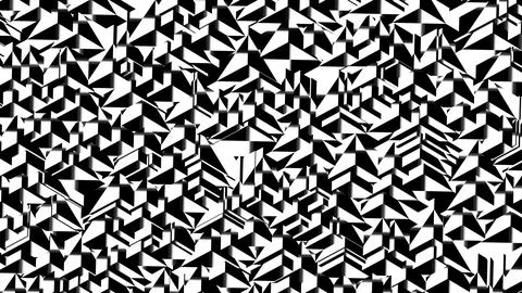 Abstract 3D render of chaotic shapes and random futuristic structures  Illustrazione stock