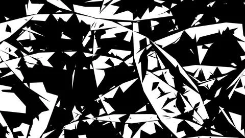 Abstract 3D render of chaotic shapes and random futuristic structures  Illustrazione stock