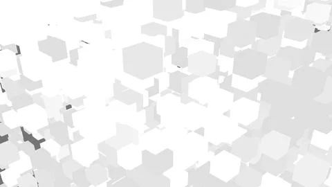 Abstract 3D render of chaotic shapes and random futuristic structures  Illustrazione stock