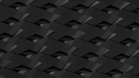 Abstract 3D render of chaotic shapes and random futuristic structures  Illustrazione stock