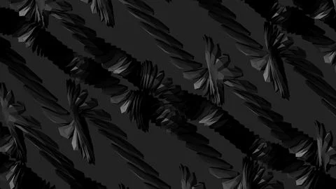 Abstract 3D render of chaotic shapes and random futuristic structures  イラスト素材