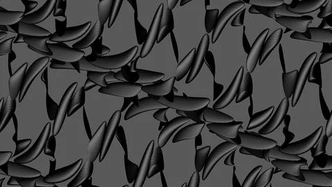 Abstract 3D render of chaotic shapes and random futuristic structures  イラスト素材
