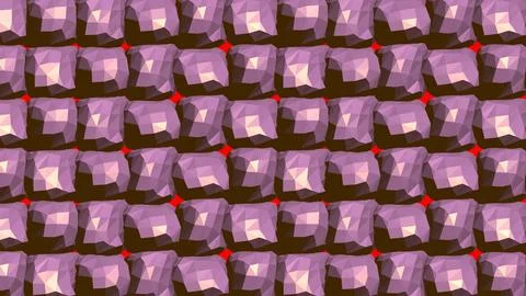 Abstract 3D render of chaotic shapes and random futuristic structures  Illustrazione stock