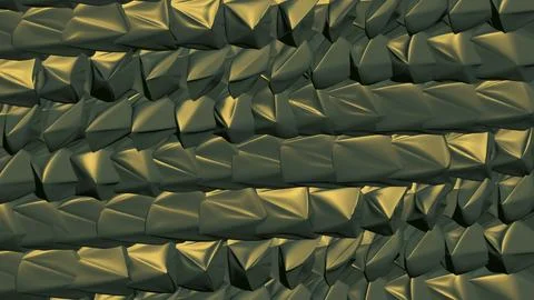 Abstract 3D render of chaotic shapes and random futuristic structures  Illustrazione stock
