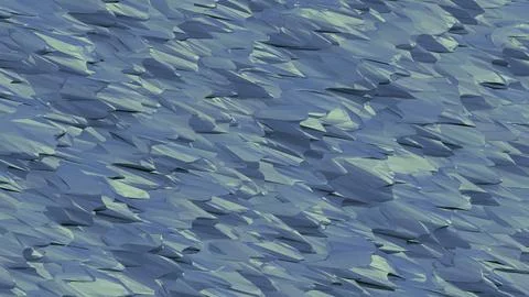 Abstract 3D render of chaotic shapes and random futuristic structures  Illustrazione stock