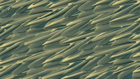 Abstract 3D render of chaotic shapes and random futuristic structures  Illustrazione stock