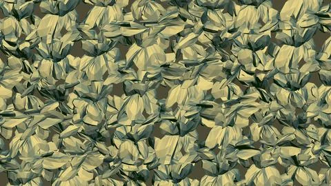 Abstract 3D render of chaotic shapes and random futuristic structures  Illustrazione stock
