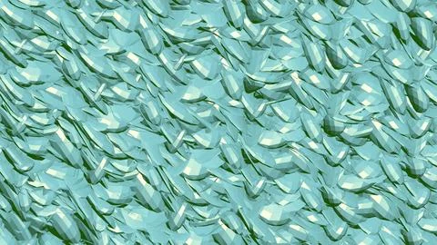 Abstract 3D render of chaotic shapes and random futuristic structures  イラスト素材