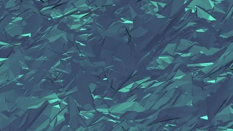 Abstract 3D render of chaotic shapes and random futuristic structures  Illustrazione stock