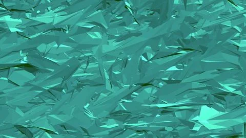 Abstract 3D render of chaotic shapes and random futuristic structures  Illustrazione stock