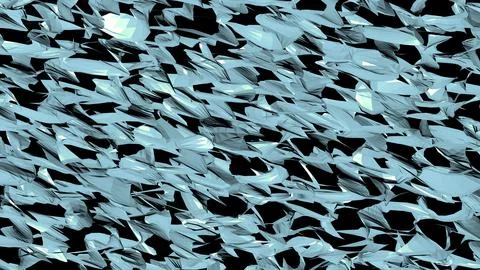 Abstract 3D render of chaotic shapes and random futuristic structures  イラスト素材