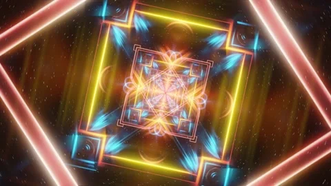 Abstract 3d render, cinematic loop, geometry background Vidéo 274849035