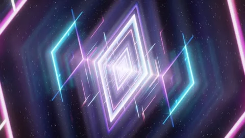 Abstract 3d render, cinematic loop, geometry background Vidéo 277084663