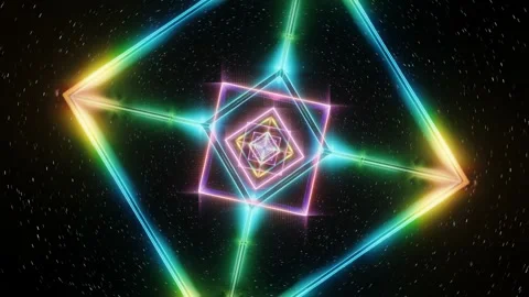 Abstract 3d render, cinematic loop, geometry background Vidéo 277084672