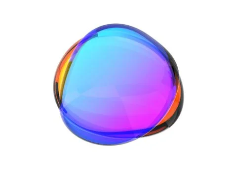 Abstract 3D Render of Colored Bubble Illustrazione stock