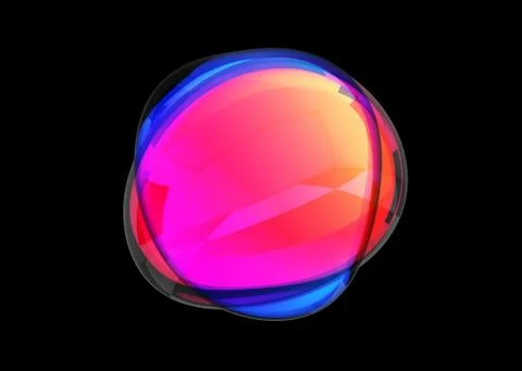 Abstract 3D Render of Colored Bubble Stock Illustration