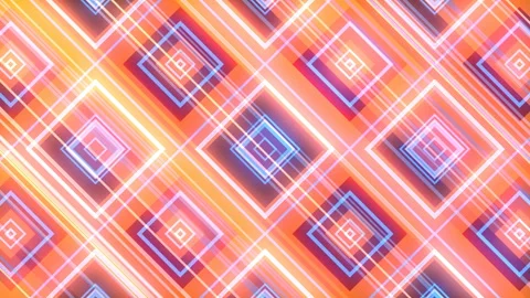 Abstract 3d render of colored geometric shapes loop animation motion pattern. 4k 스톡 동영상 134704422