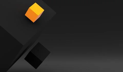 Abstract 3d render of composition with cubes, modern background design. 3d re 스톡 일러스트