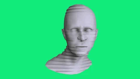 Abstract 3d render of cutting motion parallel blocks in head. Concept for t.. 스톡 동영상 336488497