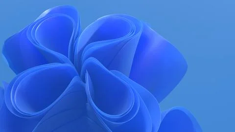 An abstract 3D render of a flower arrangement creates a dynamic visual effect 스톡 일러스트