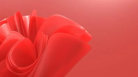 An abstract 3D render of a flower arrangement creates a dynamic visual effect 스톡 일러스트