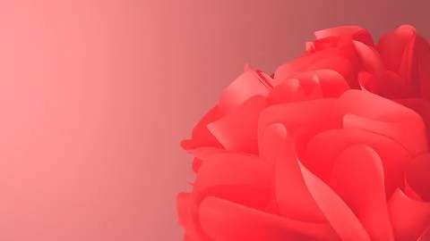 An abstract 3D render of a flower arrangement creates a dynamic visual effect 스톡 일러스트