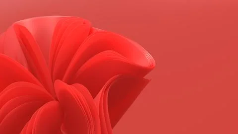 An abstract 3D render of a flower arrangement creates a dynamic visual effect 스톡 일러스트