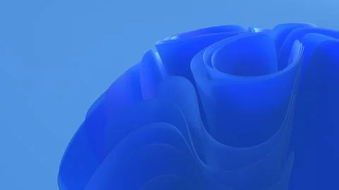 An abstract 3D render of a flower arrangement creates a dynamic visual effect 스톡 일러스트