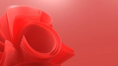 An abstract 3D render of a flower arrangement creates a dynamic visual effect 스톡 일러스트
