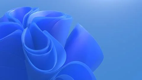 An abstract 3D render of a flower arrangement creates a dynamic visual effect 스톡 일러스트