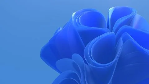 An abstract 3D render of a flower arrangement creates a dynamic visual effect 스톡 일러스트