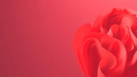 An abstract 3D render of a flower arrangement creates a dynamic visual effect 스톡 일러스트