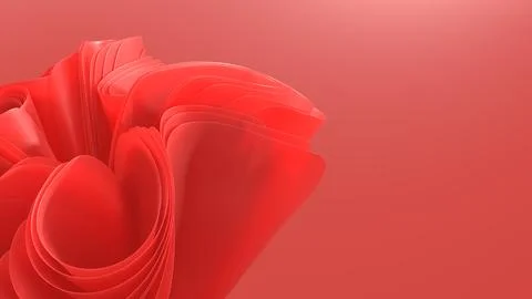 An abstract 3D render of a flower arrangement creates a dynamic visual effect 스톡 일러스트