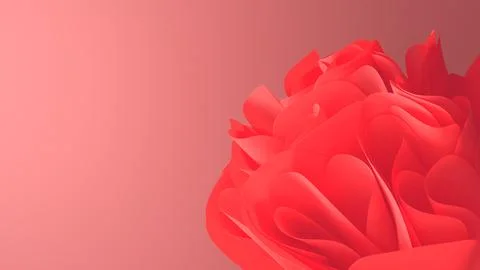 An abstract 3D render of a flower arrangement creates a dynamic visual effect 스톡 일러스트