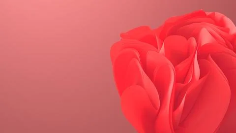An abstract 3D render of a flower arrangement creates a dynamic visual effect 스톡 일러스트