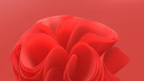 An abstract 3D render of a flower arrangement creates a dynamic visual effect Stock Illustration