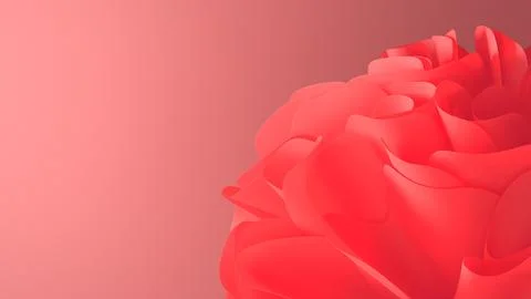 An abstract 3D render of a flower arrangement creates a dynamic visual effect 스톡 일러스트