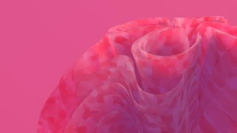 An abstract 3D render of a flower arrangement creates a dynamic visual effect 스톡 일러스트