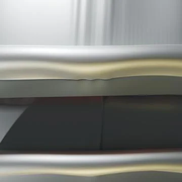 Abstract 3D render of flowing silver and gold metallic waves, luxury liquid.. Illustrazione stock
