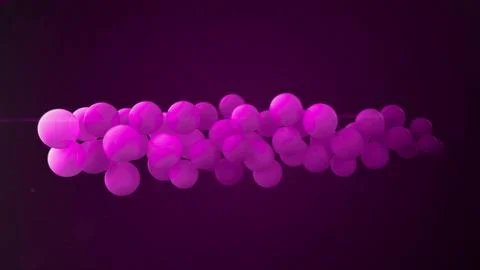 Abstract 3d render of fuchsia and pink spheres for motion design and electronic 스톡 일러스트