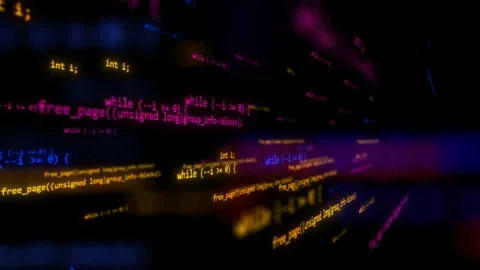 Abstract 3D render of function source code. Writing programming functions on Stock Footage 164905501