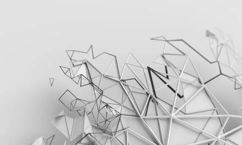 Abstract 3D Render of Futuristic Background Stock Illustration