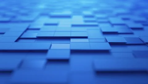 Abstract 3D Render of Futuristic Background Stock Illustration