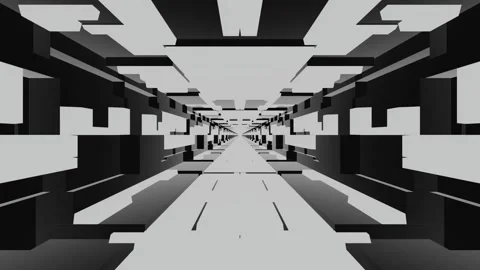 Abstract 3d render futuristic white tunnel background, endless loop, vj concept Stock Footage 278791303
