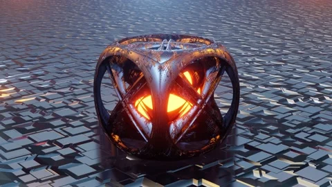 Abstract 3d render, geometric background, motion design, 4k seamless looped Stock Footage 173594844