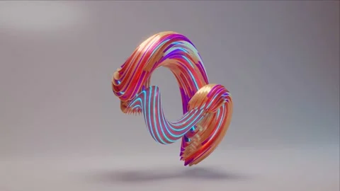 Abstract 3d render, geometric background, modern animation, motion design. Stock Footage 230950756